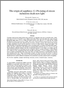 The origin of sapphires: U-Pb dating of zircon inclusions sheds new light